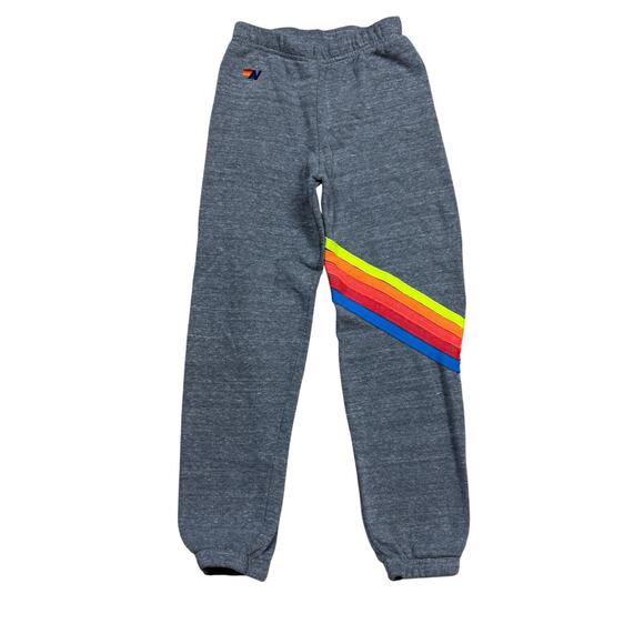 Aviator Nation Chevron 5 Stripe Joggers Sweatpants Youth 10 Retro Kidcore Lounge